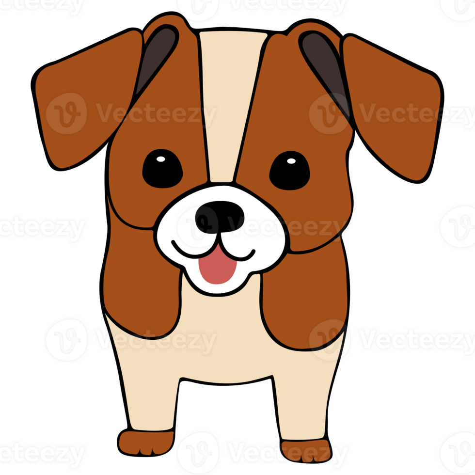 Dog clipart flat design on transparent background, animal isolated clipping path element png