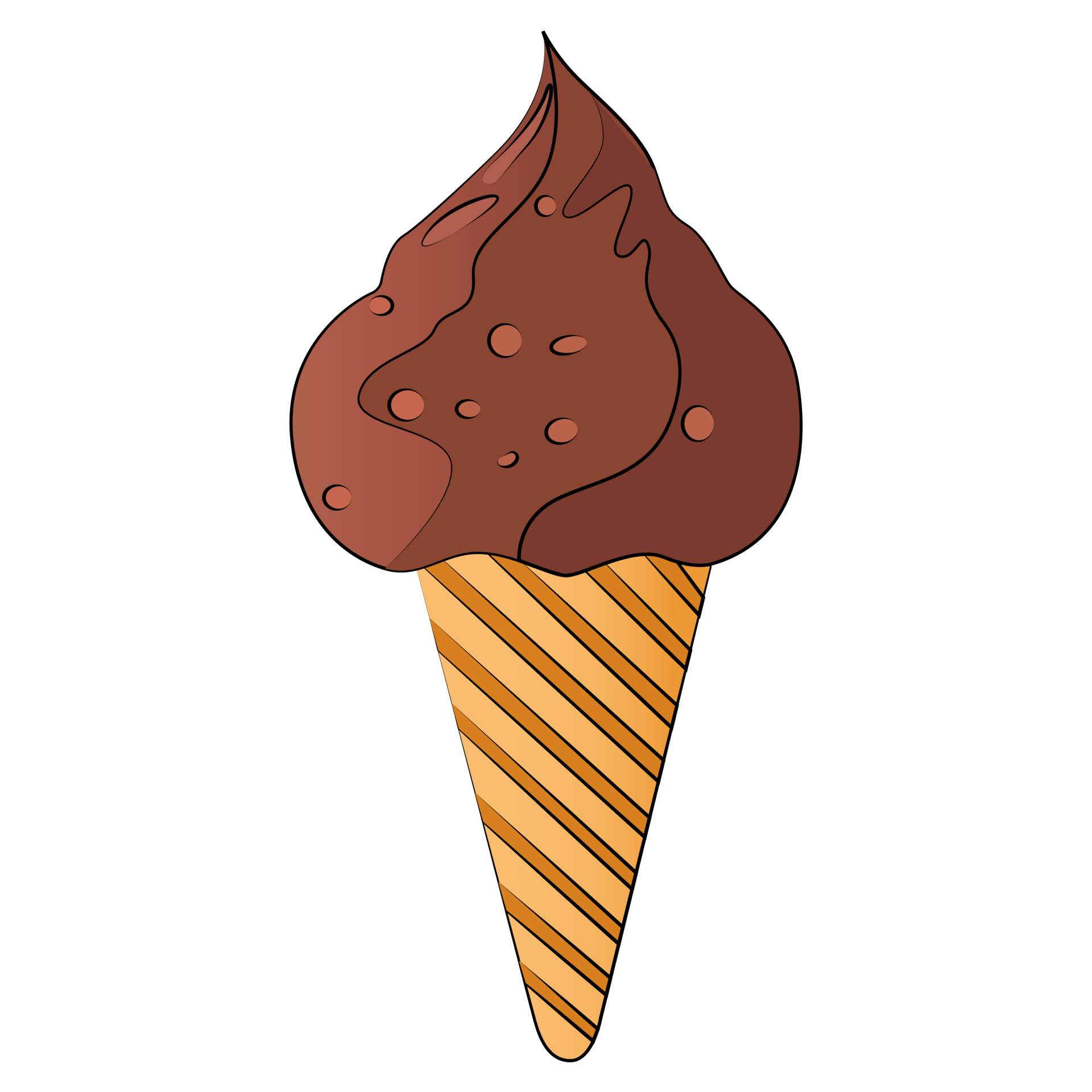 Chocolate Ice Cream Cone Clipart