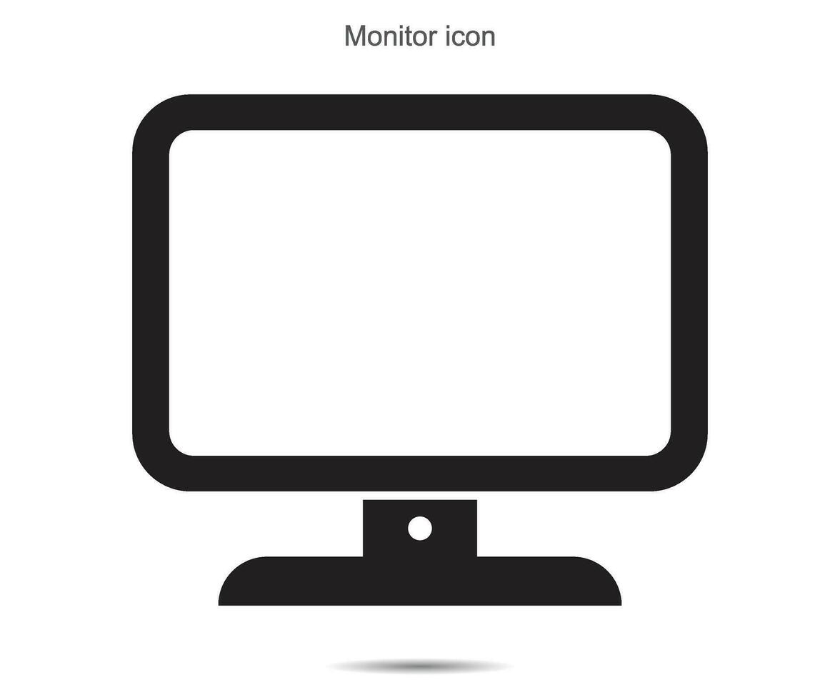 Monitor icon, Vector illustration