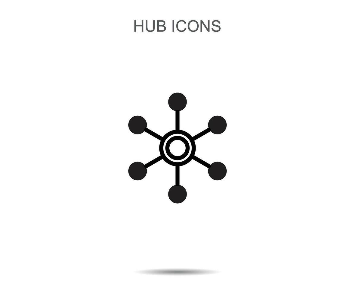 Hub icons vector illustration on background