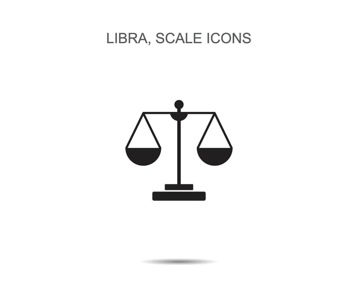 Libra, scale icons vector