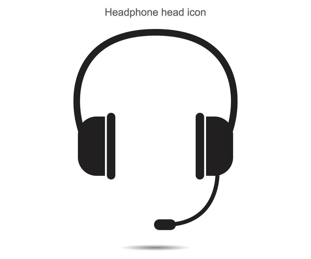 auricular cabeza icono vector