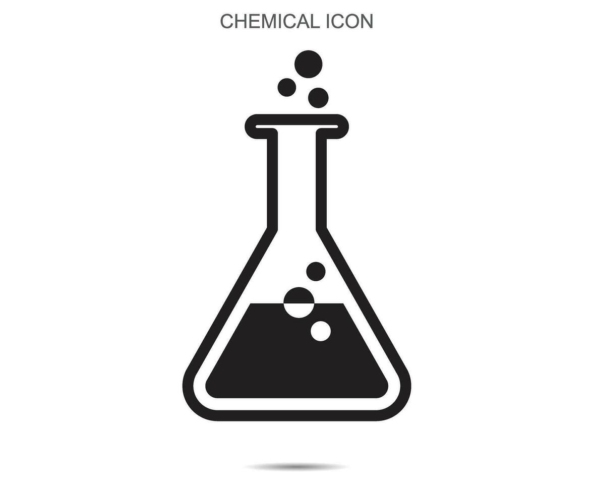 químico tubo pictograma icono vector