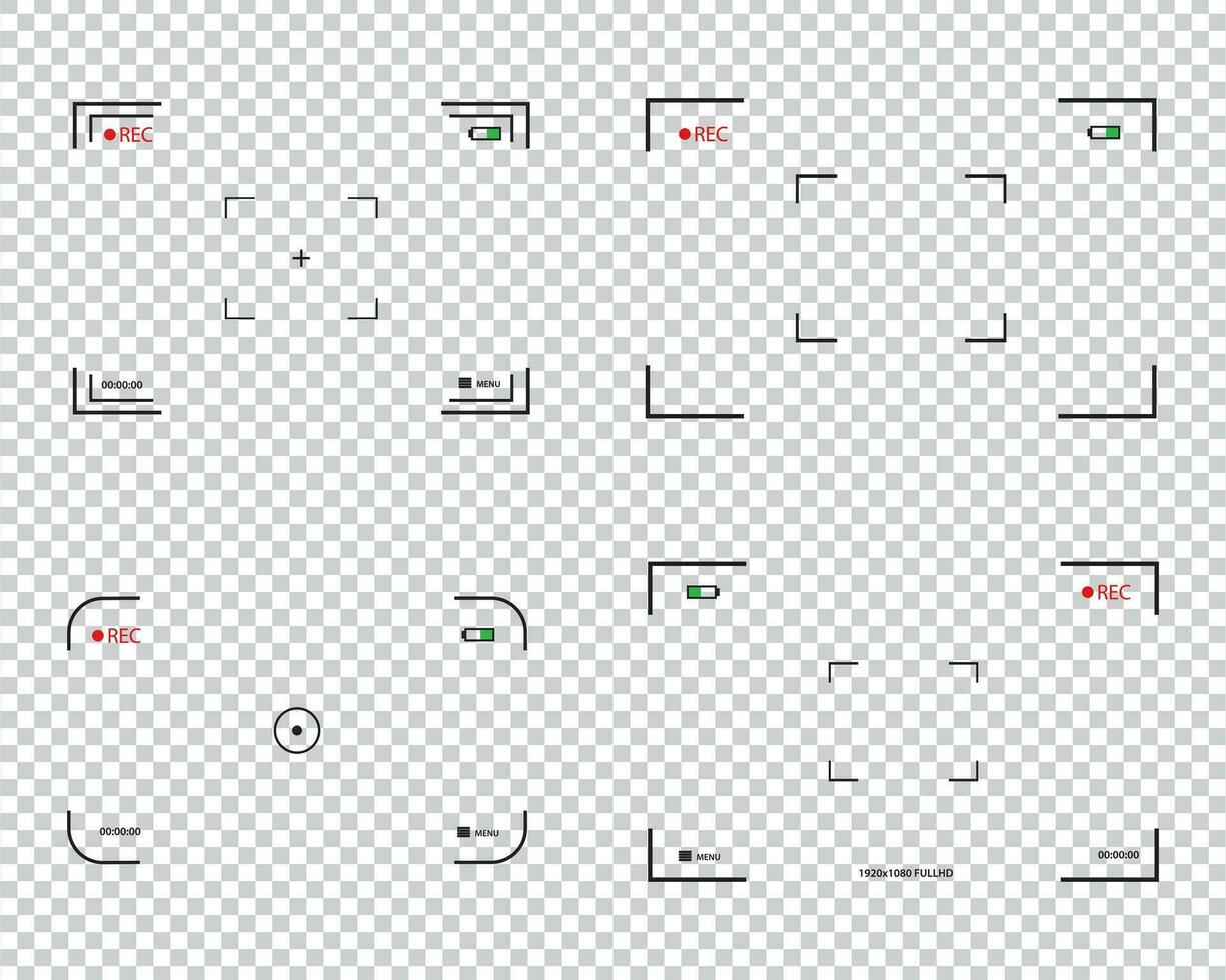 Viewfinder frame of the VCR vector