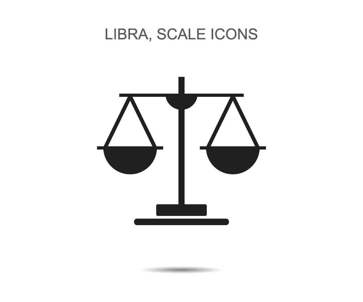 Libra, escala íconos vector