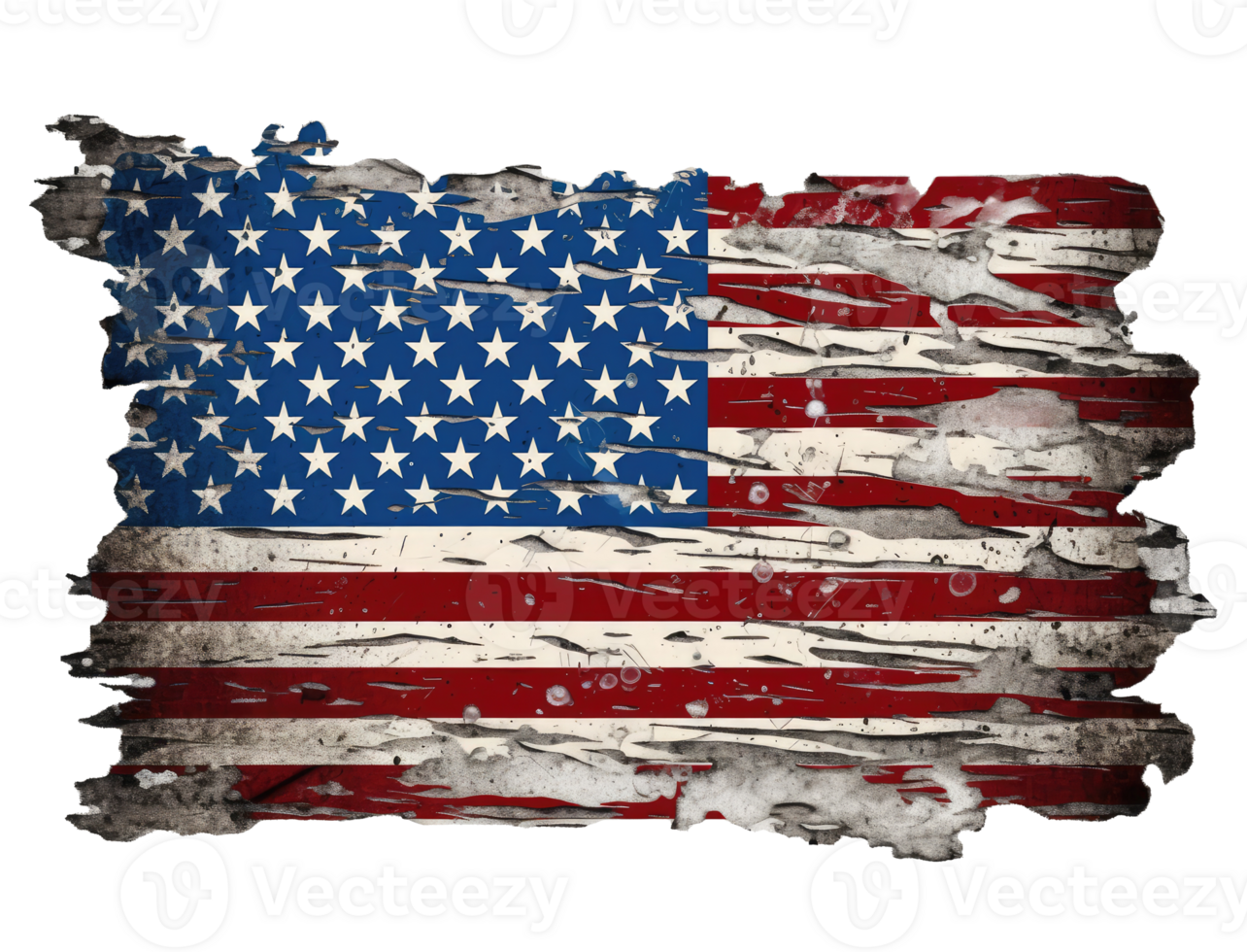 Flag of the United States of America with grunge texture . png