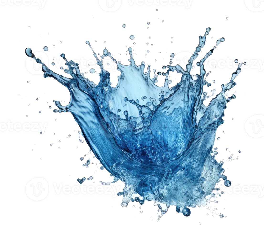 Blue water splash . png