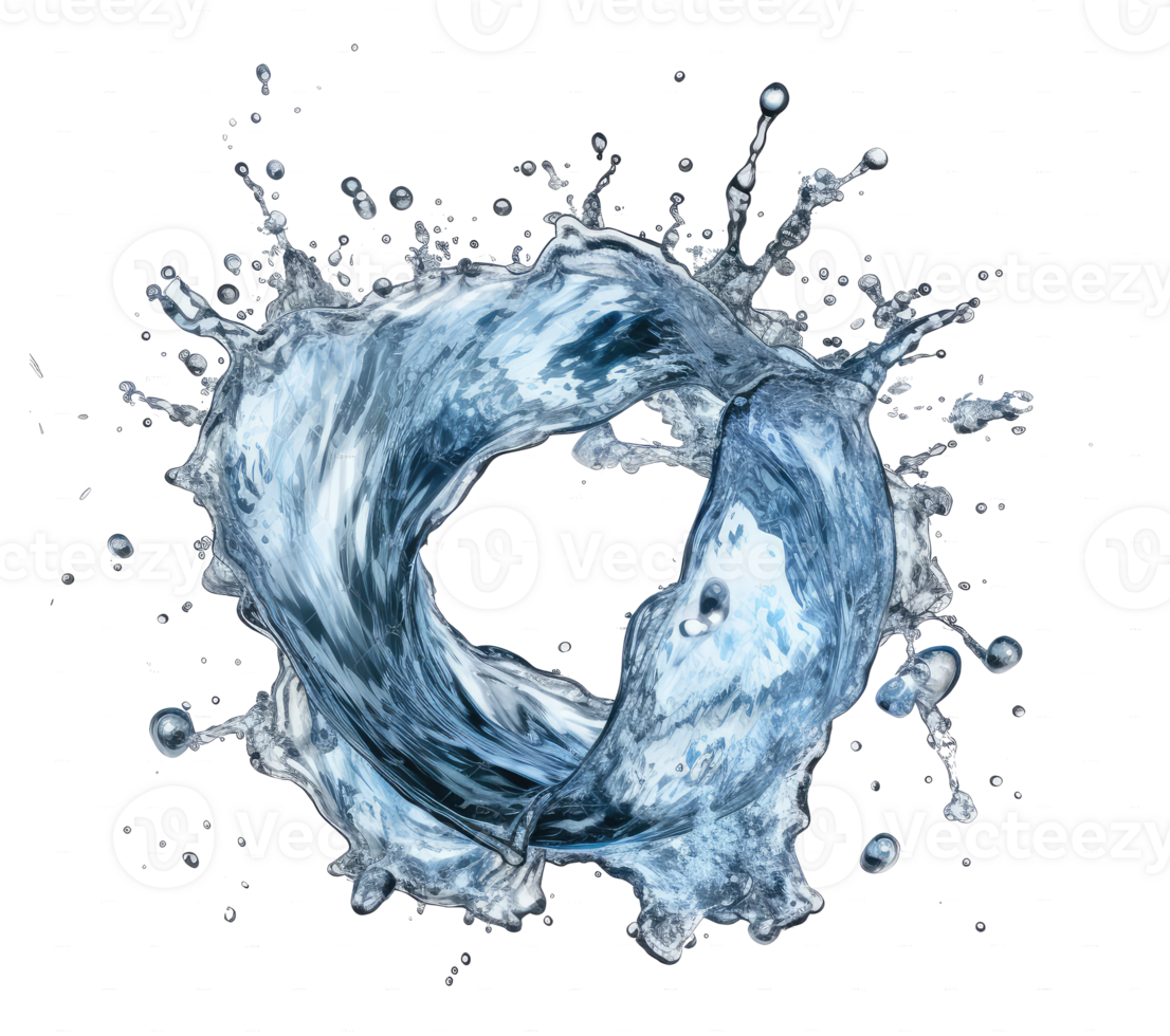 Blue water splash . png