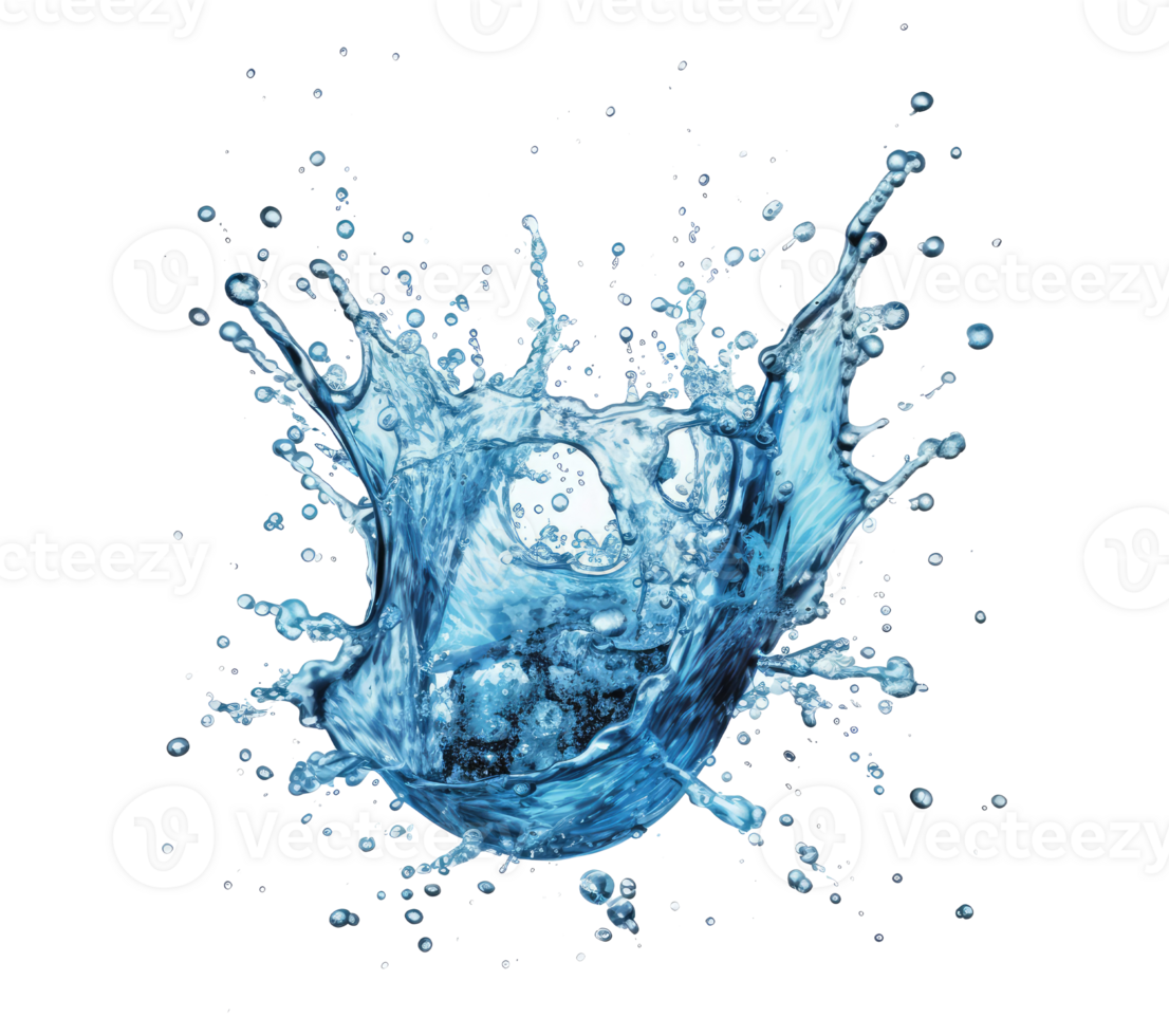 Blue water splash . png