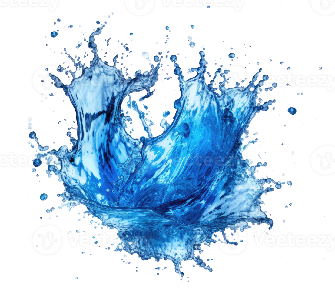 Blue water splash . png