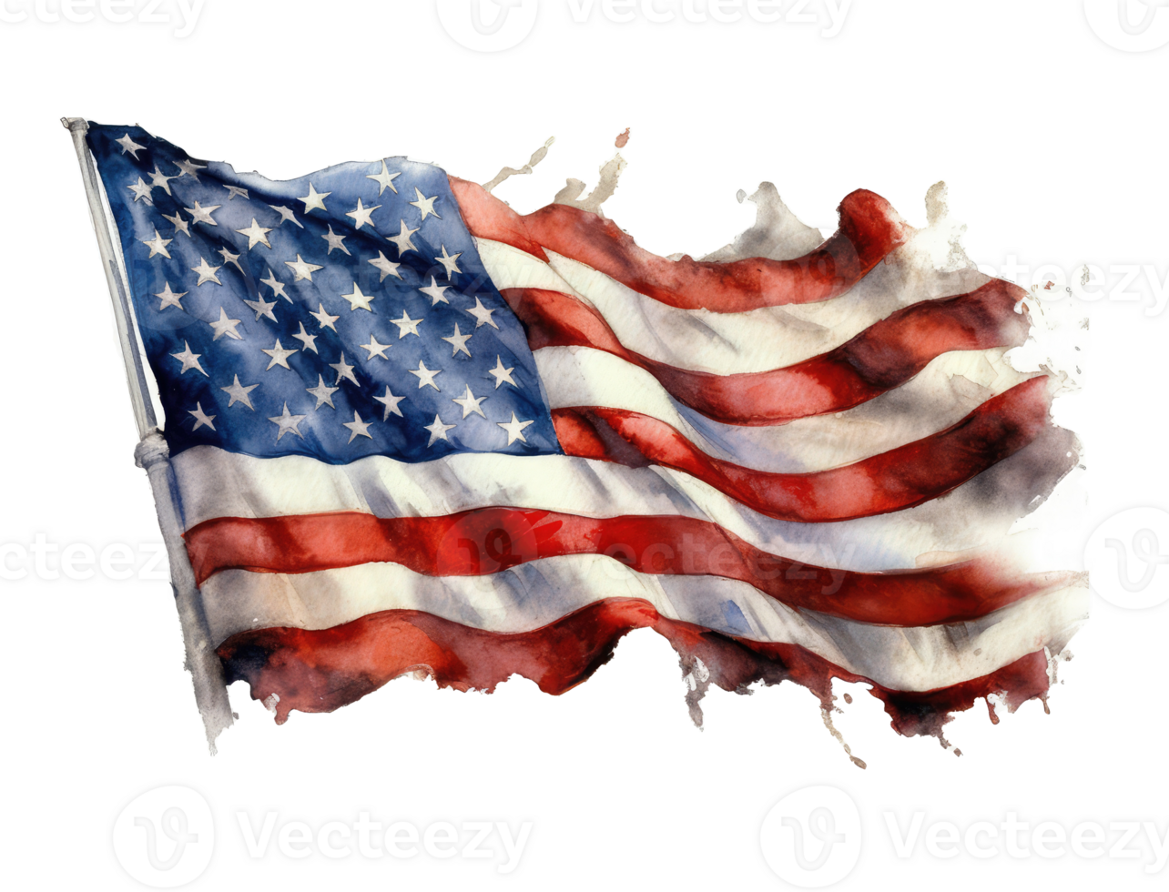 Flag of the United States of America with grunge texture . png