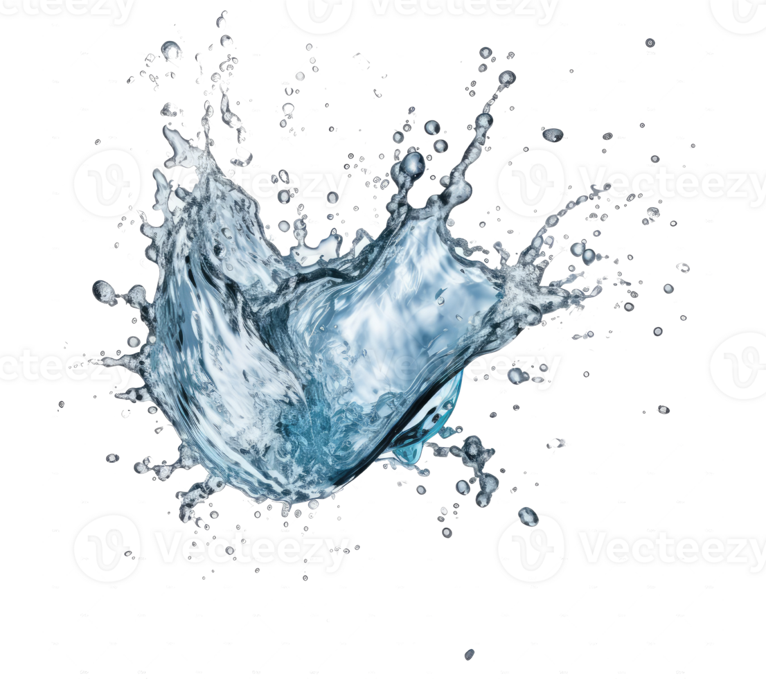 Blue water splash . png