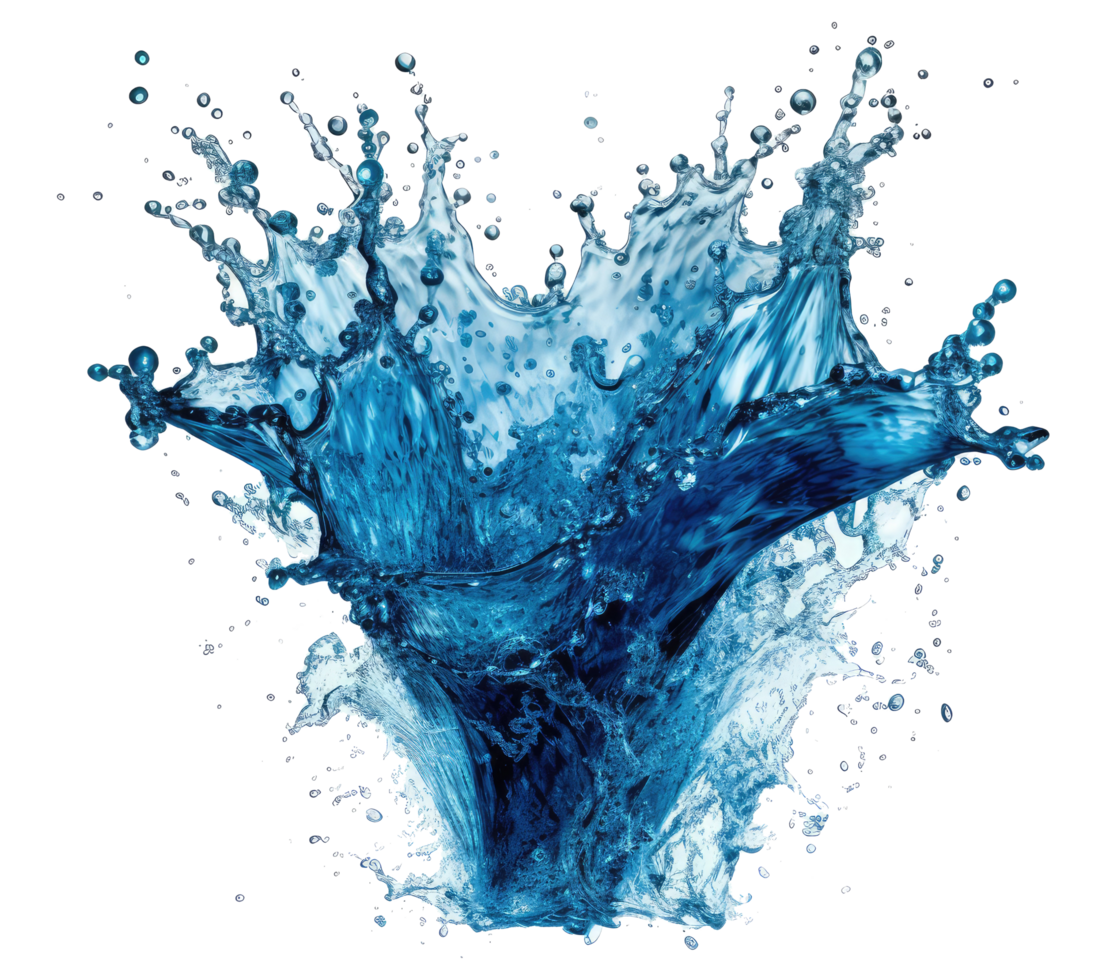 Blue water splash . 24760792 PNG