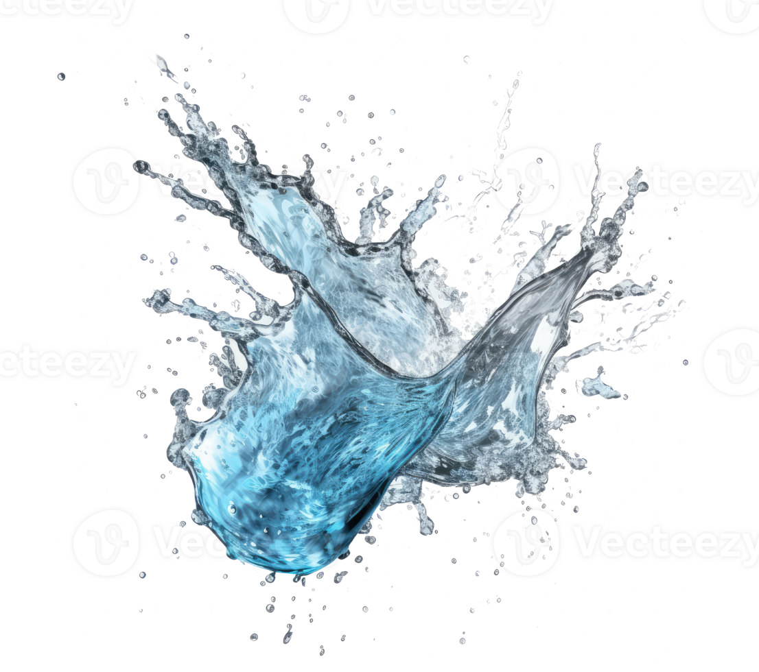 Blue water splash . png