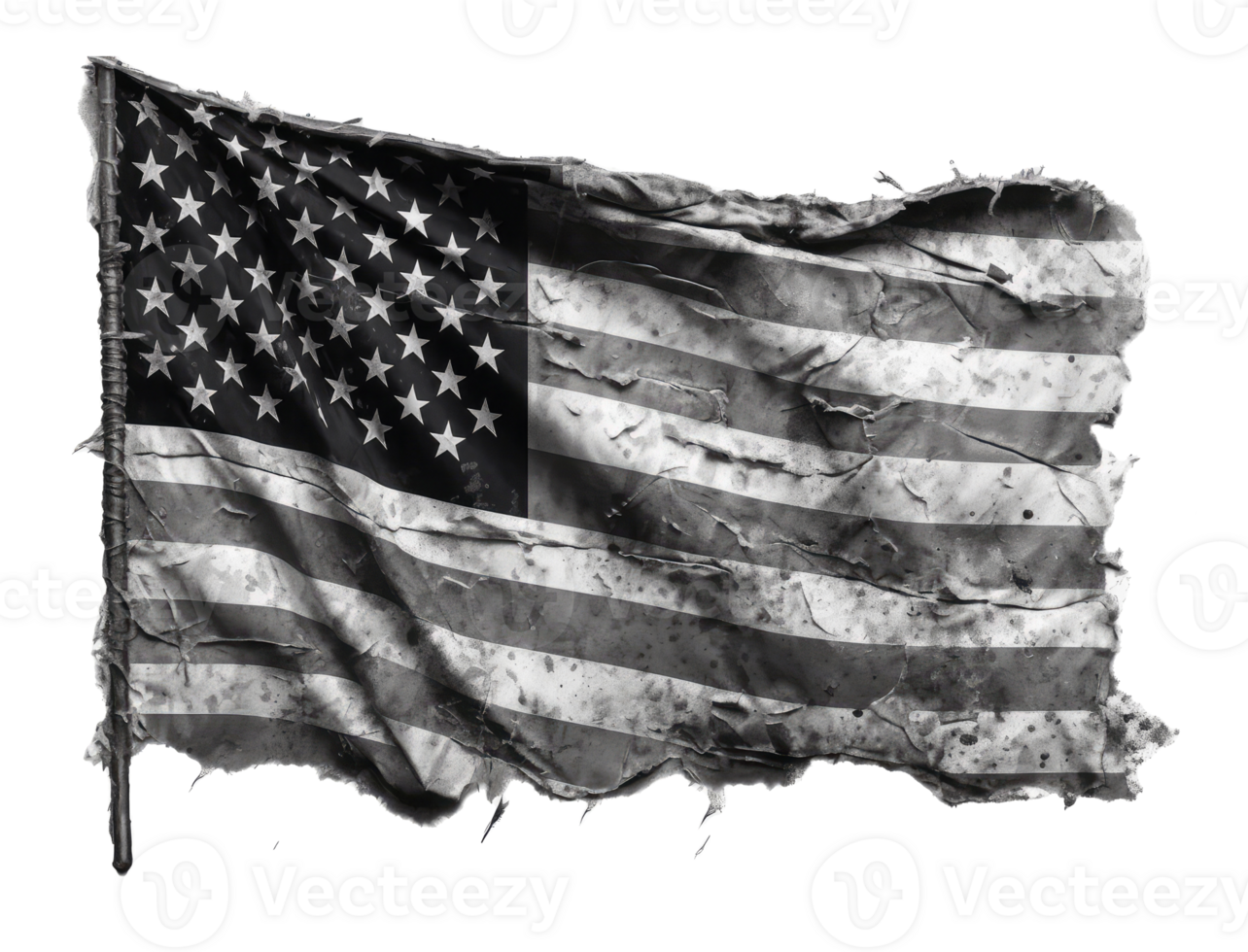 Flag of the United States of America with grunge texture . png