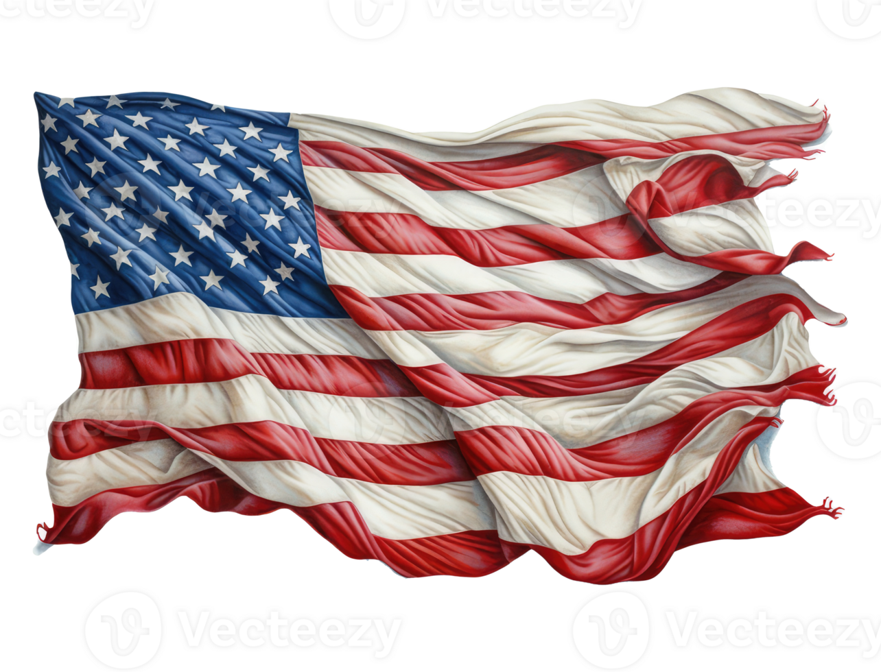 vlag van de Verenigde staten van Amerika met grunge structuur . ai gegenereerd png