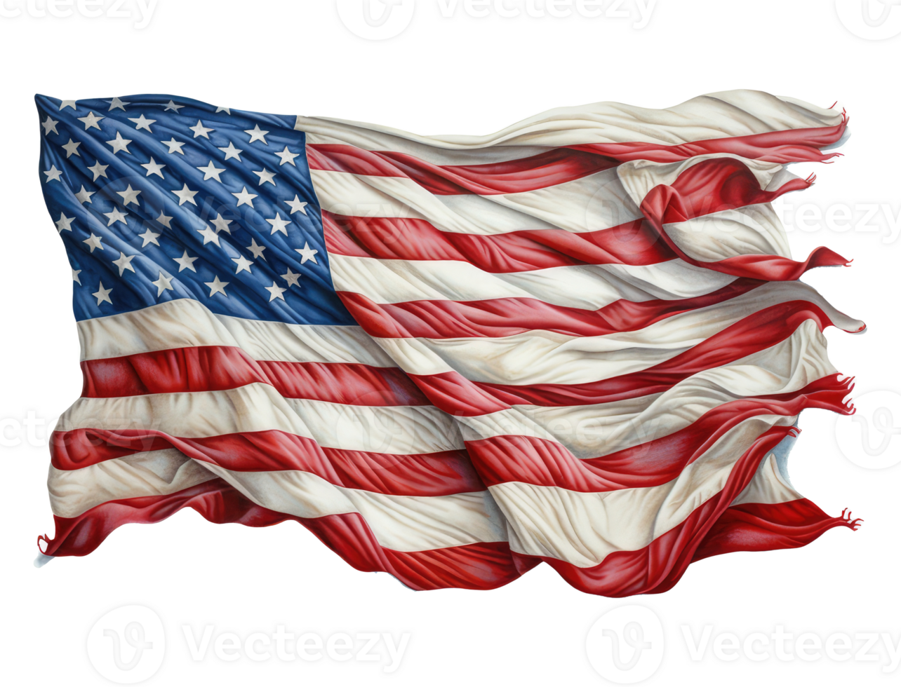 Flag of the United States of America with grunge texture . png
