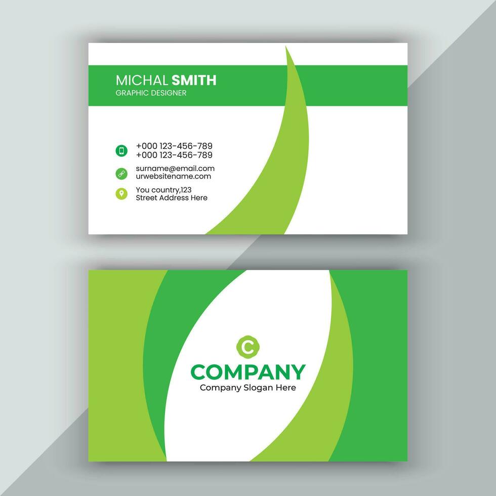 Professional business card template design. vector