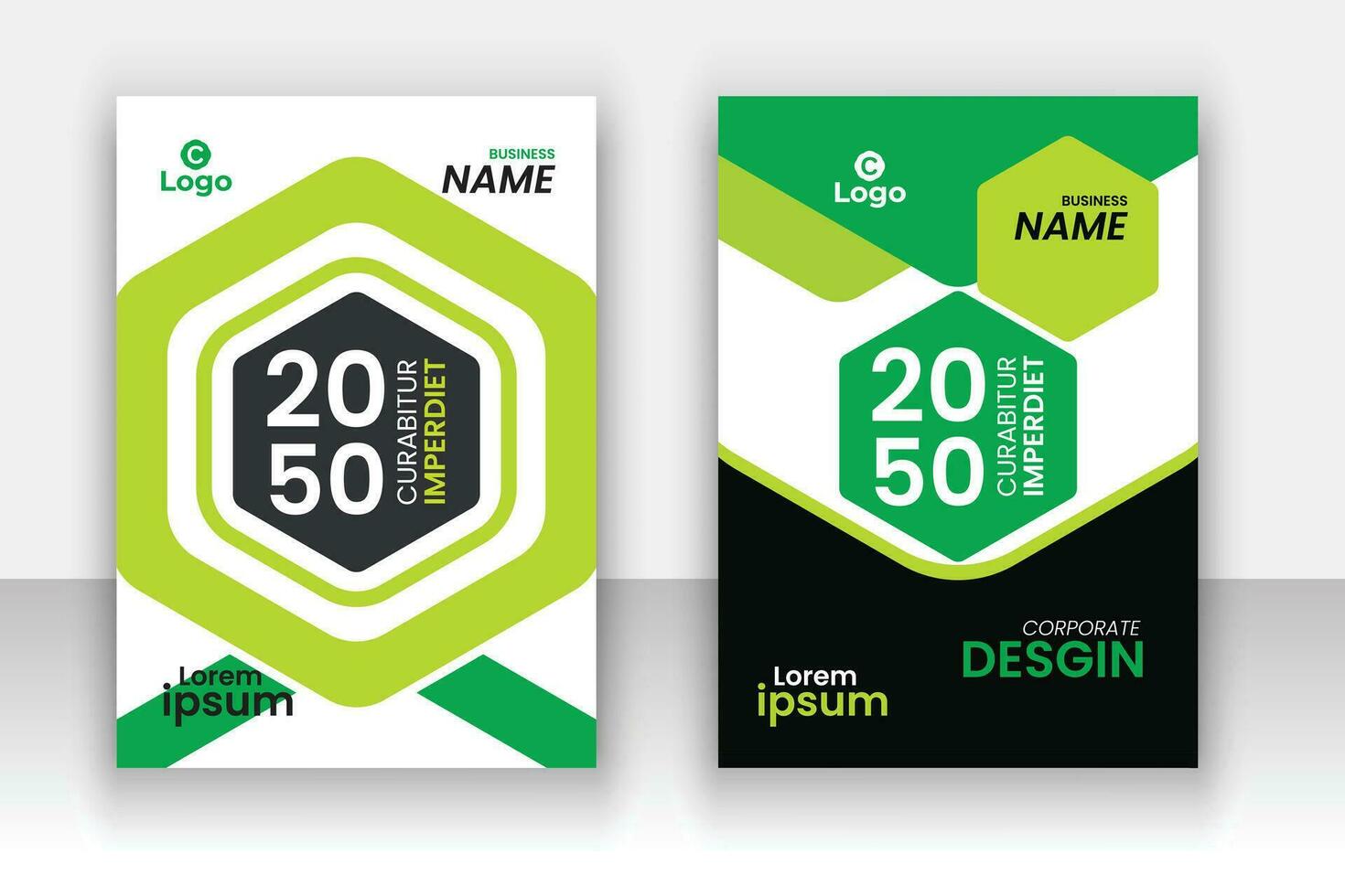 Elegant corporate business book cover in a4. vector