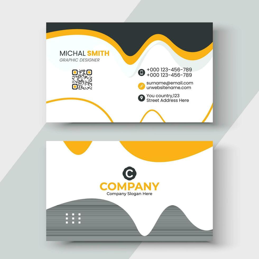 Clean professional business card template. vector