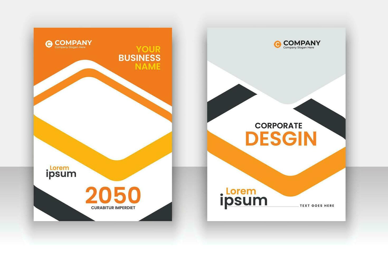 Elegant corporate business book cover in a4. vector