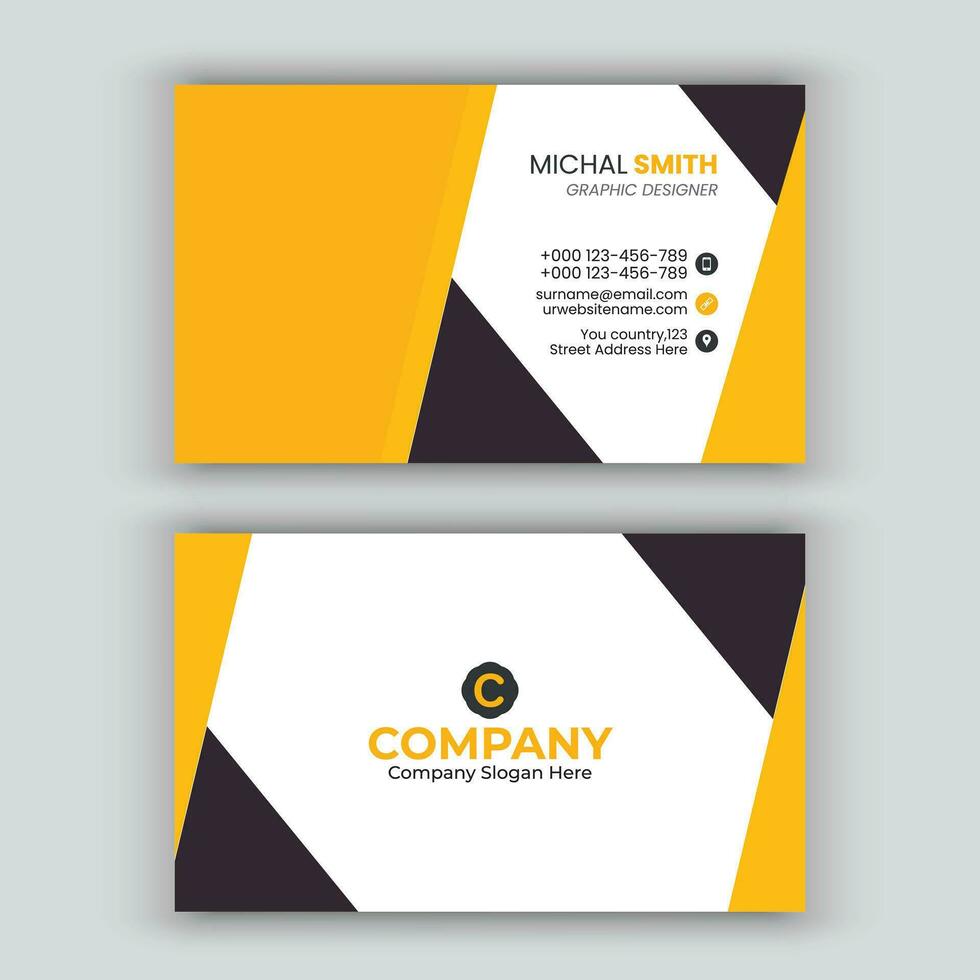 Modern business card design in professional style. vector