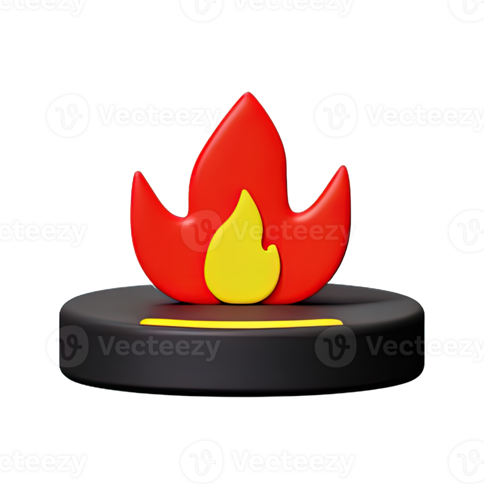 3d campfire icon png