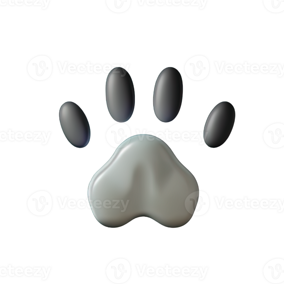 3d pet paw png