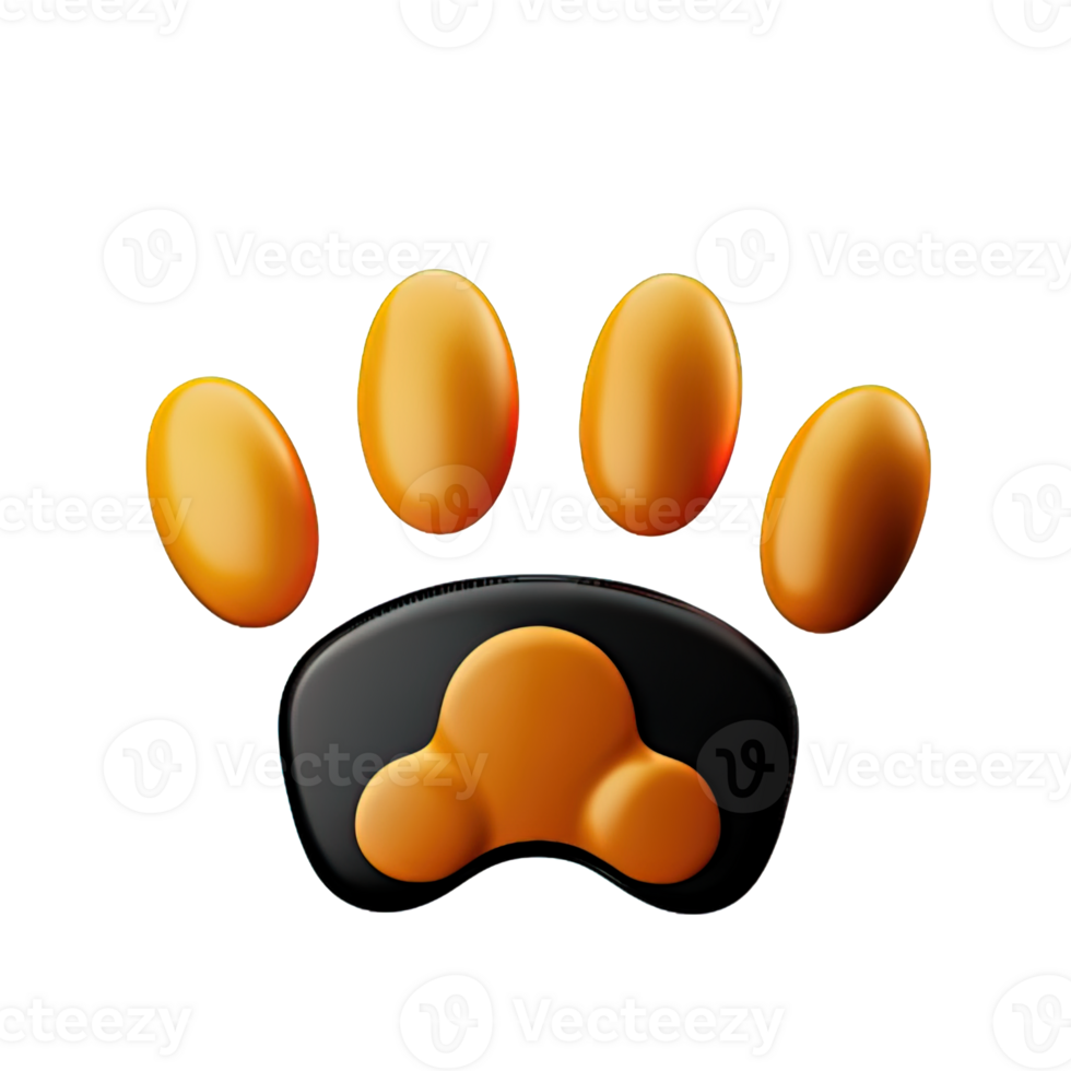 3d pet paw png