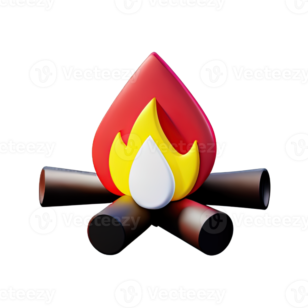 3d campfire icon png