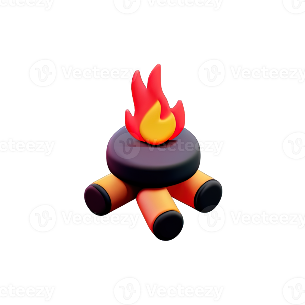 3d campfire icon png
