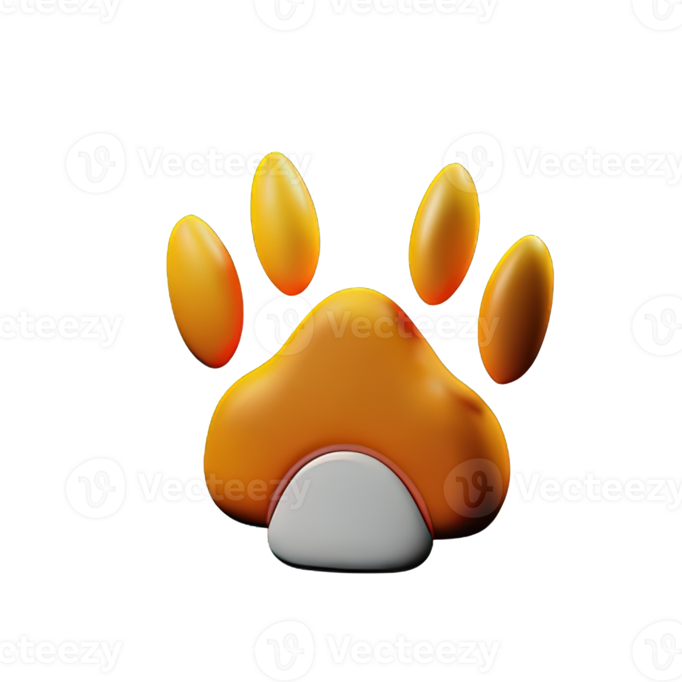 3d pet paw png