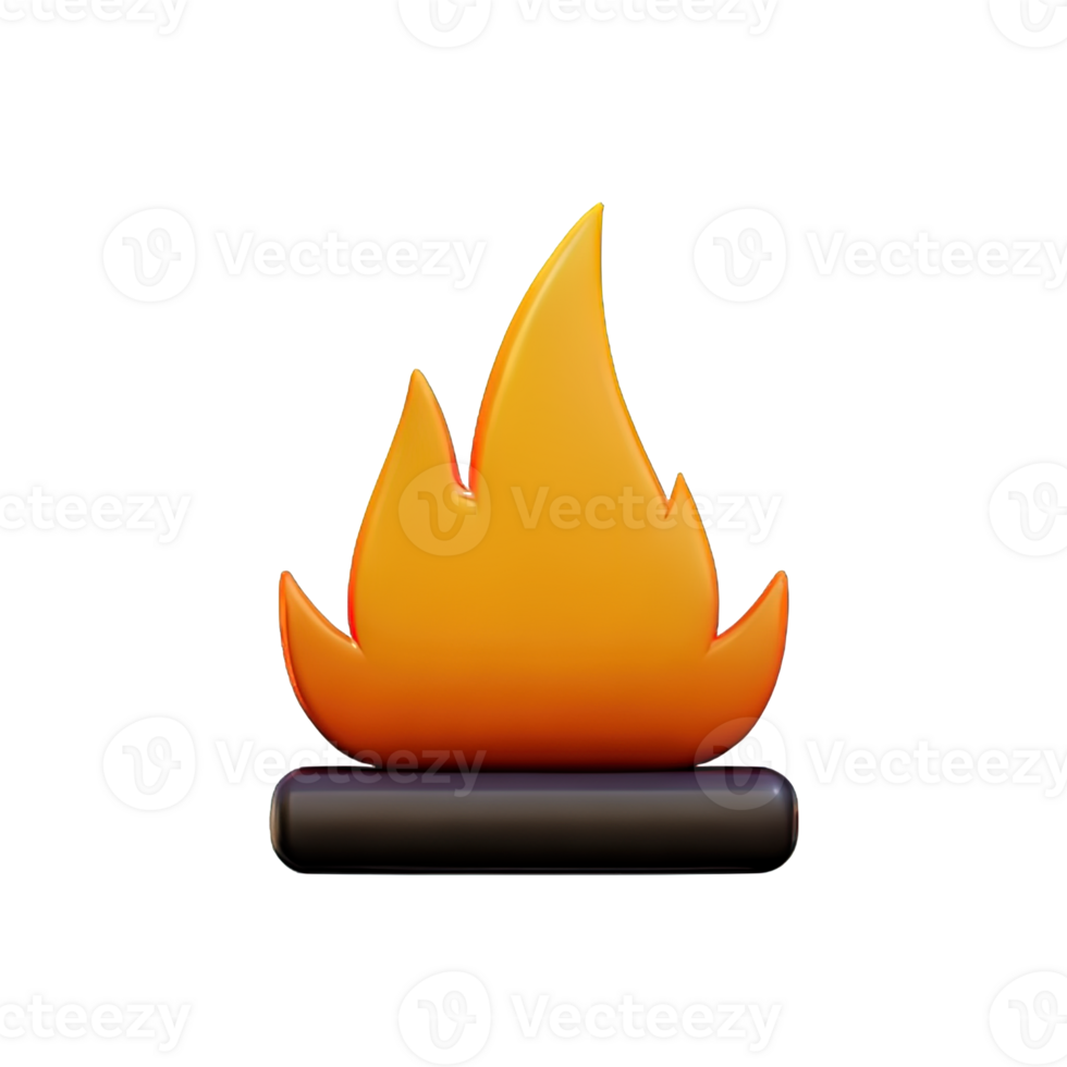 3d campfire icon png