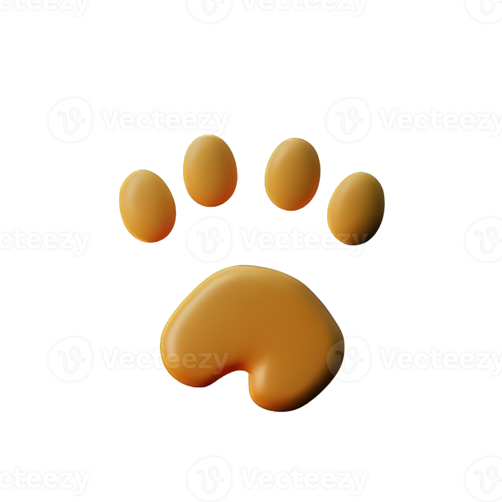 3d pet paw png