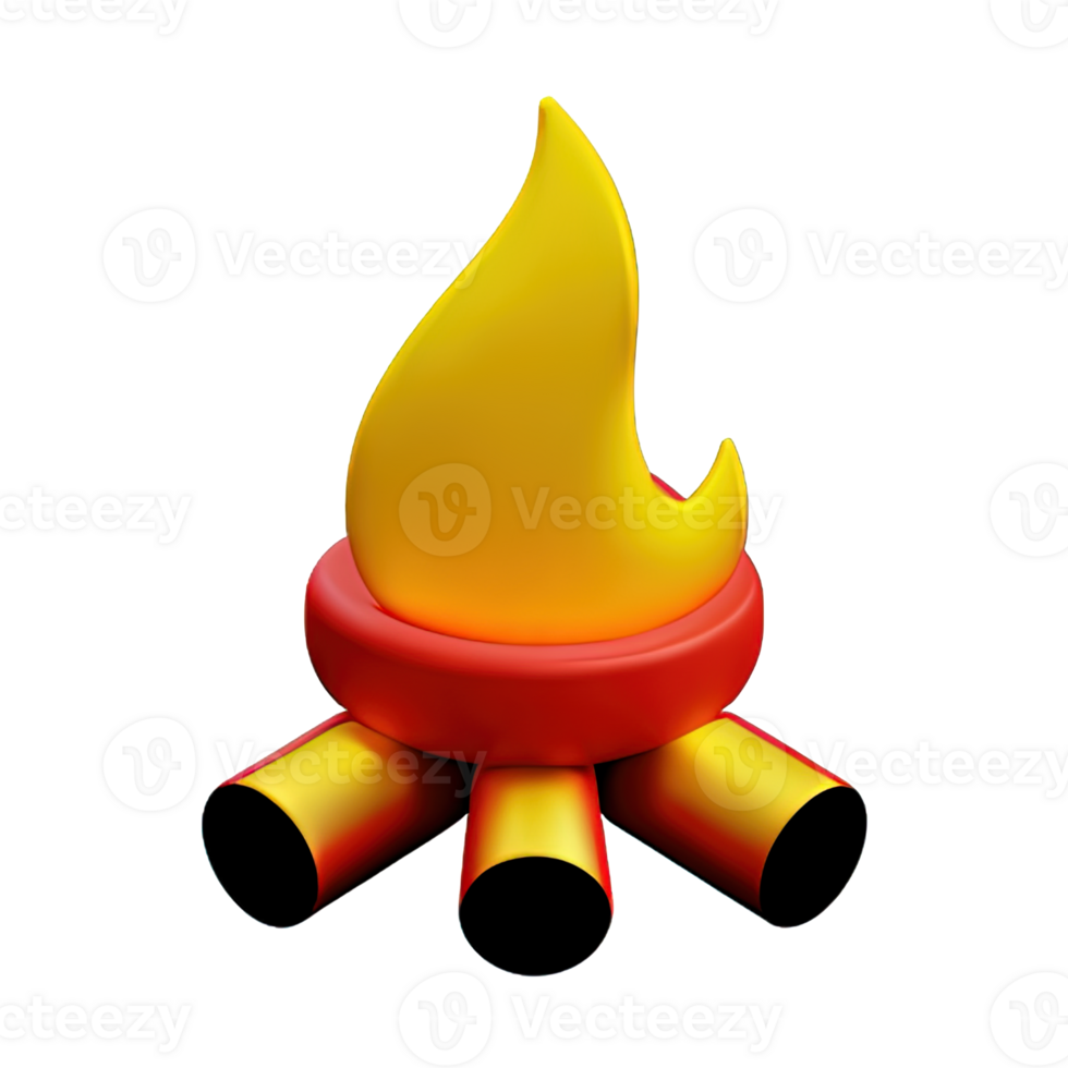 3d campfire icon png