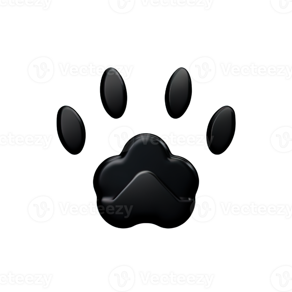 3d pet paw png