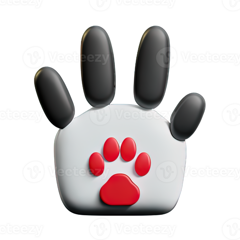 3d pet paw png