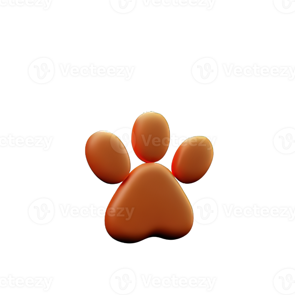 3d pet paw png