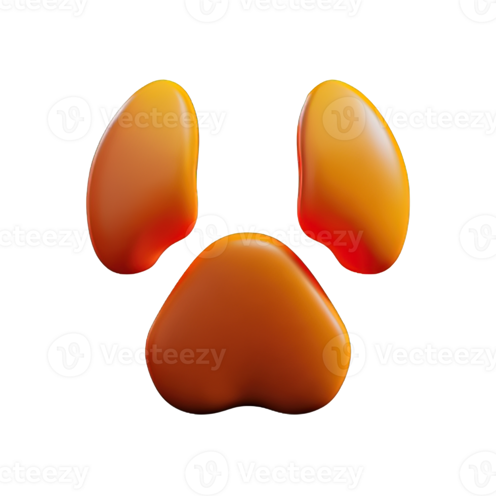 3d pet paw png