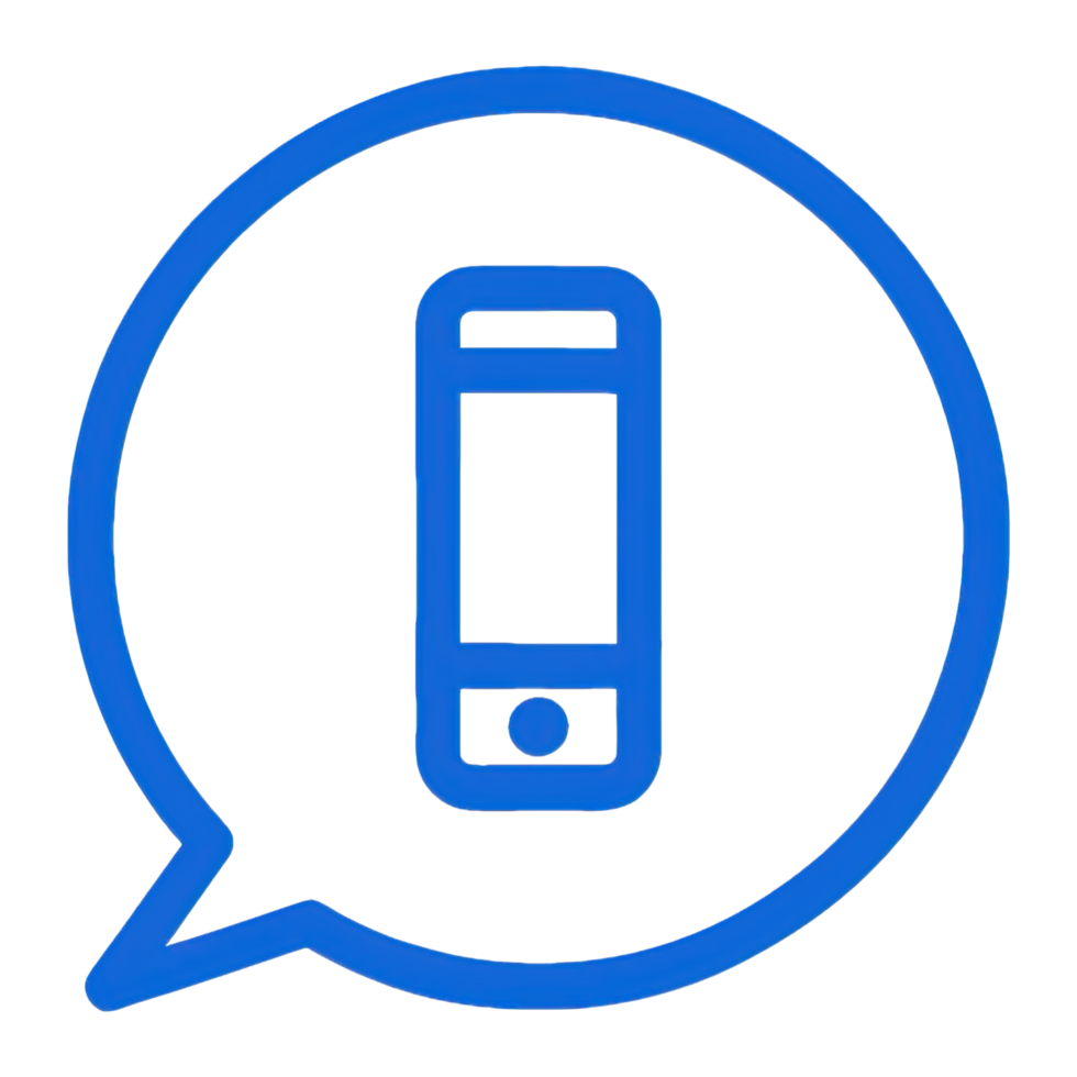 Phone icon in flat style png