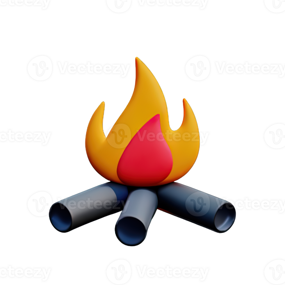 3d campfire icon png