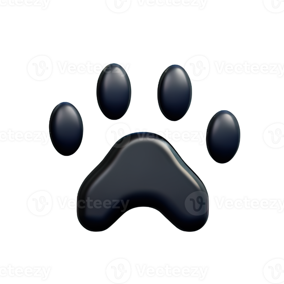 3d pet paw png