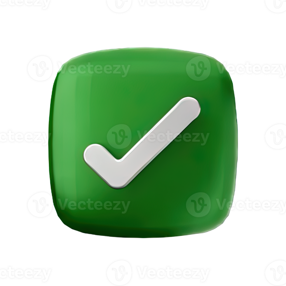 3d icon check mark 24762045 PNG