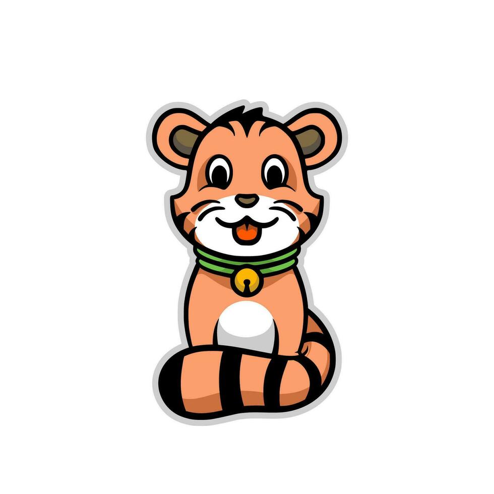 Cute Cartoon Tiger vector