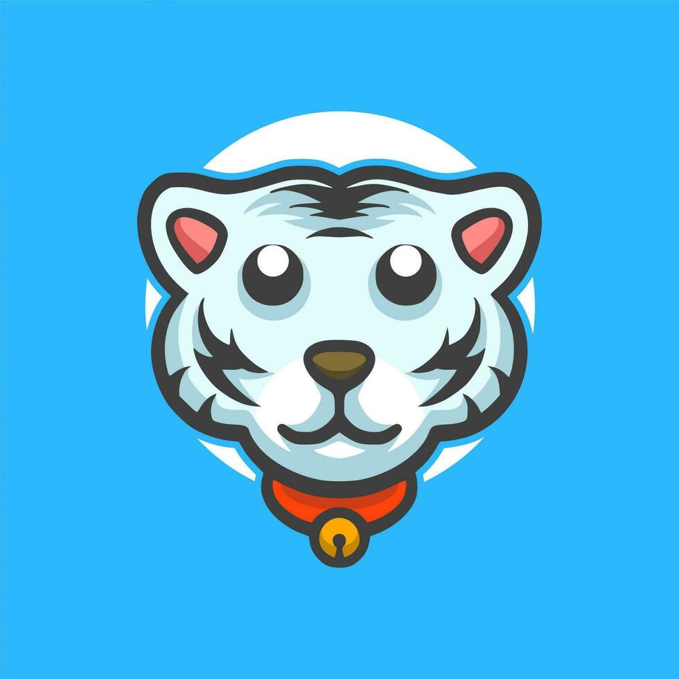 Cute tiger head vector