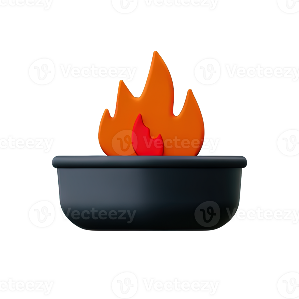 3d campfire icon png
