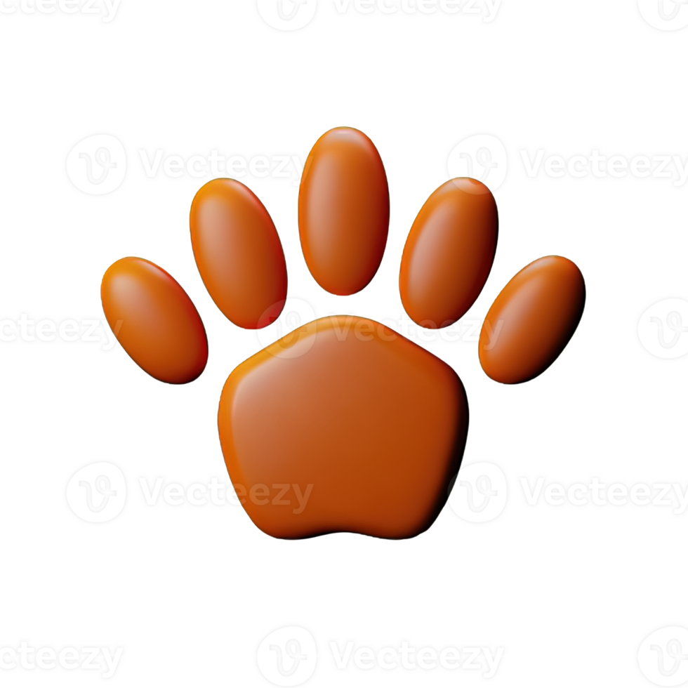 3d pet paw png