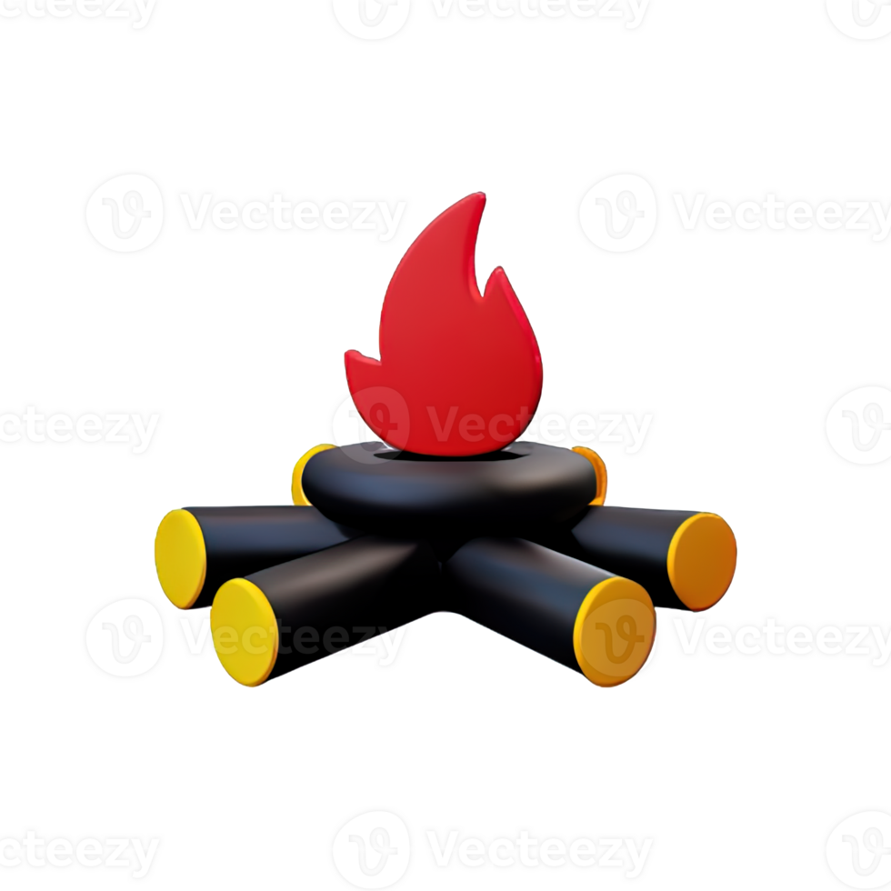 3d campfire icon png