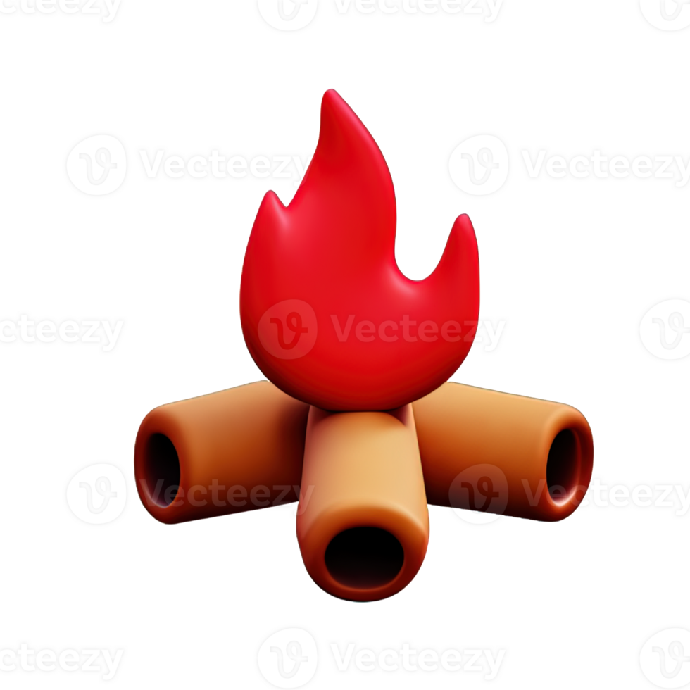 3d campfire icon png