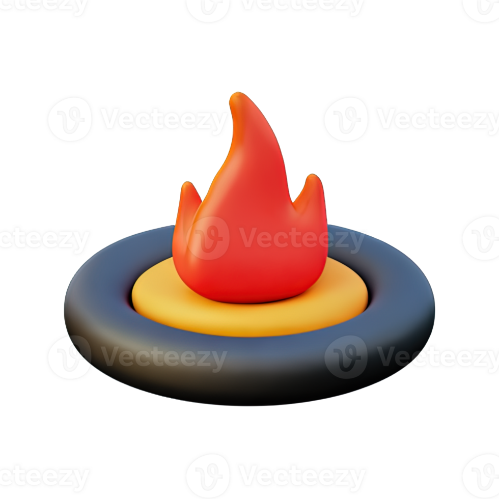 3d campfire icon png